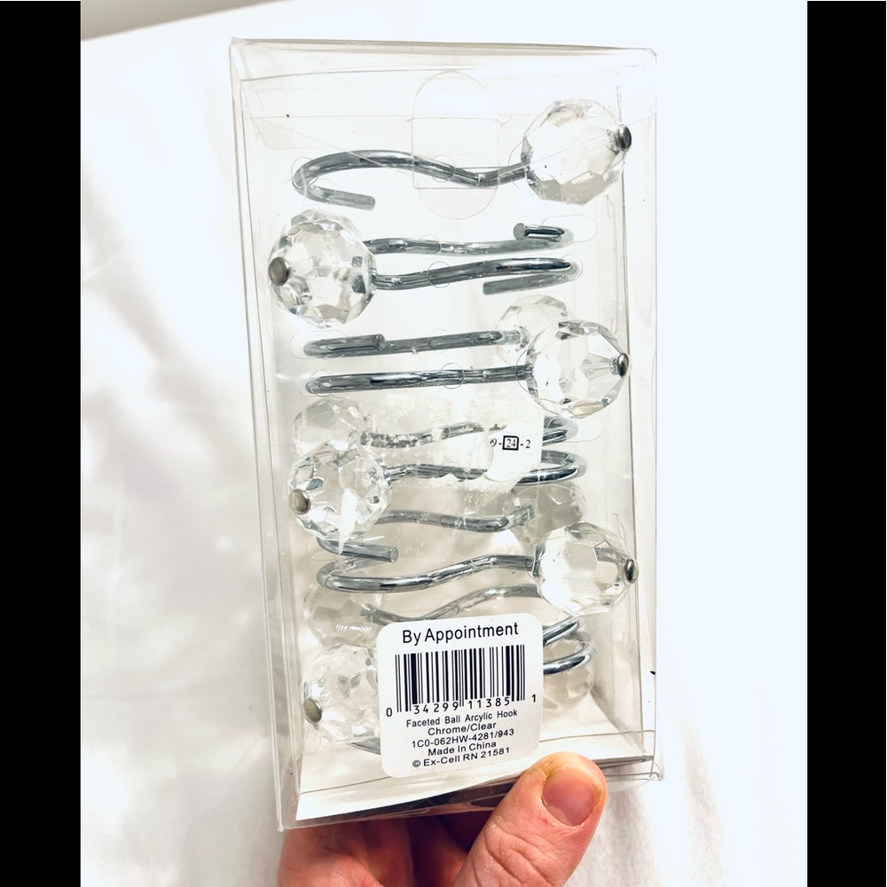 Shower curtain hooks